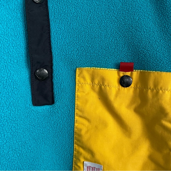 Topo Design Half Button Snap Pocket Fleece Pullover - Picture 4 of 6